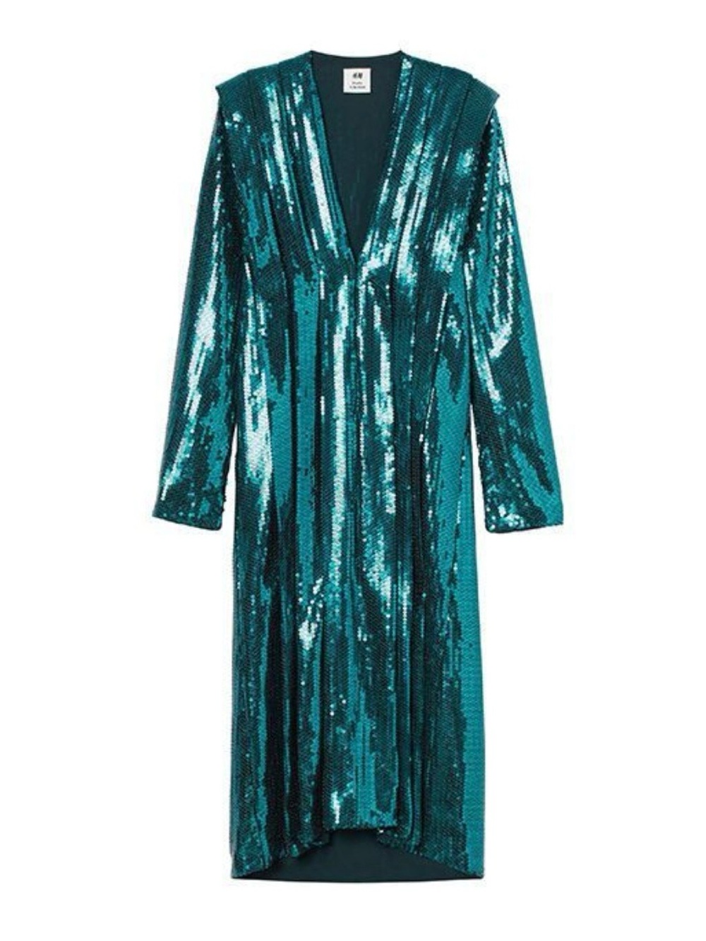 H&M Studio AW20 Sequin V-Neck Dress Size 4